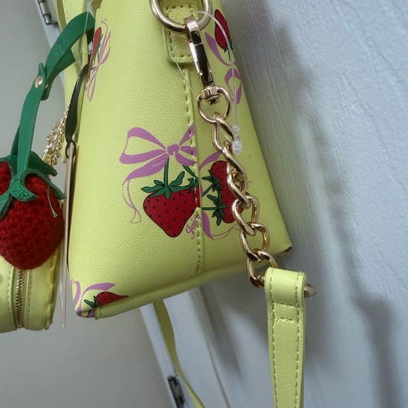 NWT Juicy Couture Sweet 🍓 Strawberry Mini Tote in Yellow Iris - Picture 9 of 11